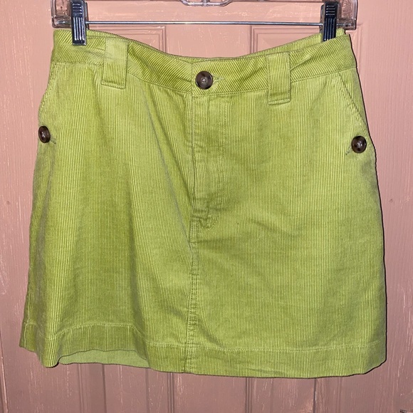 Funky 60s 70s Mod Corduroy Green Skirt - Picture 2 of 3
